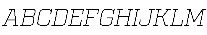 Egitto Extended Extra Light Italic Font UPPERCASE