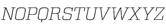 Egitto Extended Extra Light Italic Font UPPERCASE