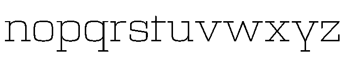 Egitto Extended Extra Light Font LOWERCASE