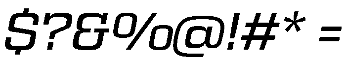 Egitto Extended Medium Italic Font OTHER CHARS