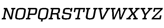 Egitto Extended Medium Italic Font UPPERCASE