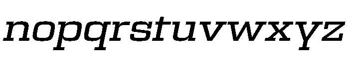 Egitto Extended Medium Italic Font LOWERCASE