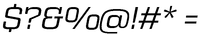 Egitto Extended Regular Italic Font OTHER CHARS