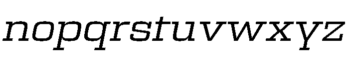 Egitto Extended Regular Italic Font LOWERCASE