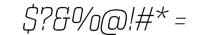 Egitto Extra Light Italic Font OTHER CHARS