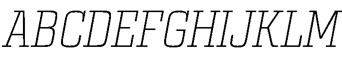 Egitto Extra Light Italic Font UPPERCASE