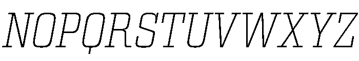 Egitto Extra Light Italic Font UPPERCASE