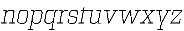 Egitto Extra Light Italic Font LOWERCASE