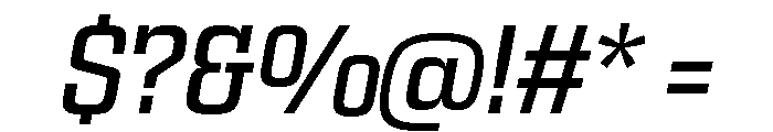 Egitto Medium Italic Font OTHER CHARS
