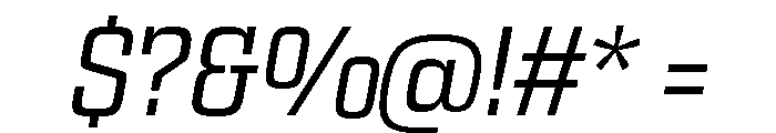 Egitto Regular Italic Font OTHER CHARS
