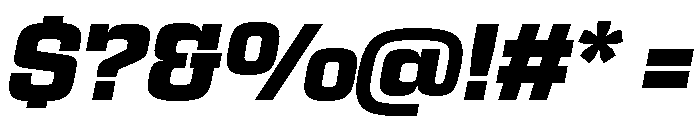 Egitto Semi Extended Extra Bold Italic Font OTHER CHARS