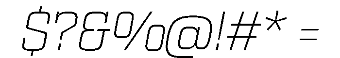 Egitto Semi Extended Extra Light Italic Font OTHER CHARS