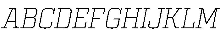 Egitto Semi Extended Extra Light Italic Font UPPERCASE