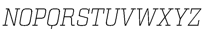 Egitto Semi Extended Extra Light Italic Font UPPERCASE