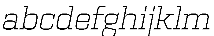 Egitto Semi Extended Extra Light Italic FONT