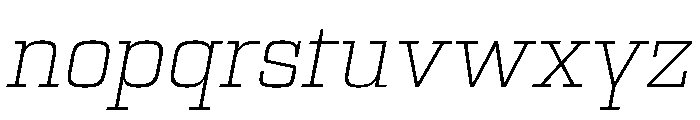 Egitto Semi Extended Extra Light Italic Font LOWERCASE
