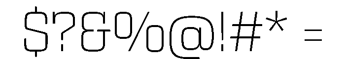 Egitto Semi Extended Extra Light Font OTHER CHARS