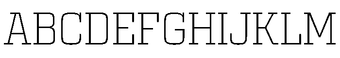Egitto Semi Extended Extra Light Font UPPERCASE