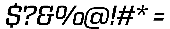 Egitto Semi Extended Medium Italic Font OTHER CHARS