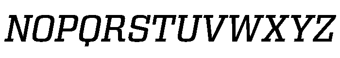 Egitto Semi Extended Medium Italic Font UPPERCASE