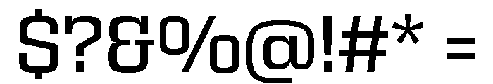 Egitto Semi Extended Medium Font OTHER CHARS