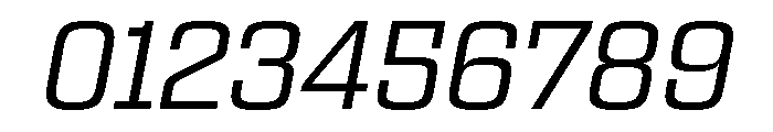 Egitto Semi Extended Regular Italic Font OTHER CHARS