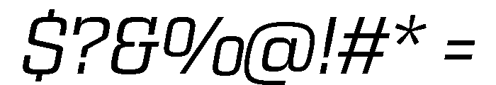 Egitto Semi Extended Regular Italic Font OTHER CHARS