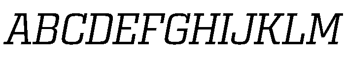 Egitto Semi Extended Regular Italic Font UPPERCASE