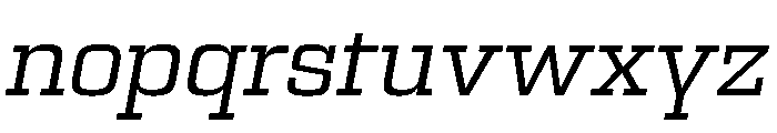Egitto Semi Extended Regular Italic Font LOWERCASE