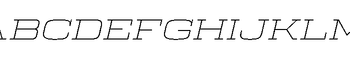 Egitto Super Wide Extra Light Italic Font UPPERCASE