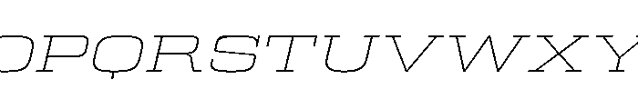 Egitto Super Wide Extra Light Italic Font UPPERCASE