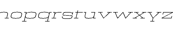 Egitto Super Wide Extra Light Italic Font LOWERCASE