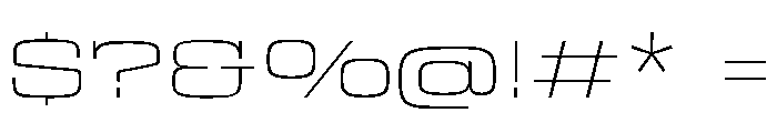 Egitto Super Wide Extra Light Font OTHER CHARS