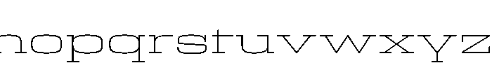 Egitto Super Wide Extra Light Font LOWERCASE