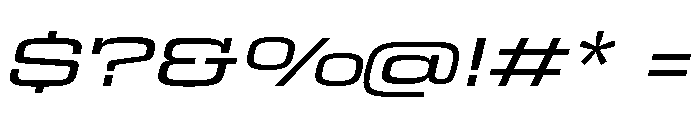 Egitto Super Wide Medium Italic Font OTHER CHARS