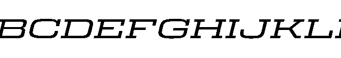 Egitto Super Wide Medium Italic Font UPPERCASE