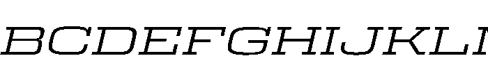 Egitto Super Wide Regular Italic Font UPPERCASE