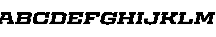 Egitto Wide Extra Bold Italic Font UPPERCASE