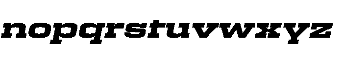 Egitto Wide Extra Bold Italic Font LOWERCASE
