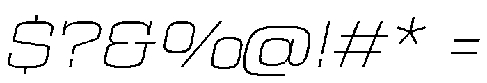 Egitto Wide Extra Light Italic Font OTHER CHARS