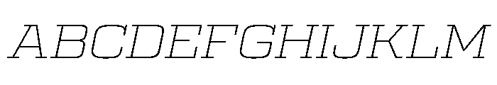 Egitto Wide Extra Light Italic Font UPPERCASE