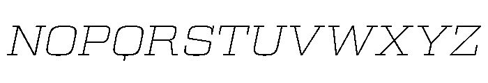 Egitto Wide Extra Light Italic Font UPPERCASE