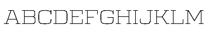 Egitto Wide Extra Light Font UPPERCASE