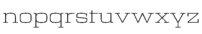 Egitto Wide Extra Light Font LOWERCASE