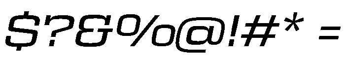 Egitto Wide Medium Italic Font OTHER CHARS