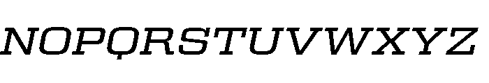 Egitto Wide Medium Italic Font UPPERCASE