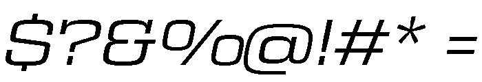 Egitto Wide Regular Italic Font OTHER CHARS