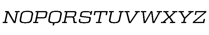Egitto Wide Regular Italic Font UPPERCASE