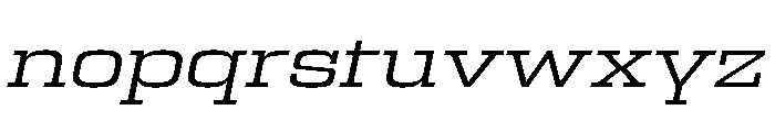 Egitto Wide Regular Italic Font LOWERCASE