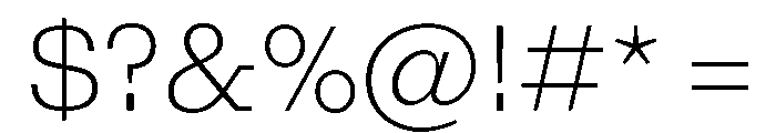 Egyptian Antique Extra Light Font OTHER CHARS